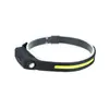 Linterna frontal recargable para camping, impermeable, COB multifunción, con batería de litio integrada, luz fuerte, con tiras reflectantes
