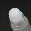 Botella roller de 10 ml blanca esmerilada con tapa plateada tangent para todo tipo de serigrafía, venta directa de fábrica