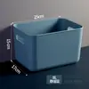 Caixa de Armazenamento Cor Morandi Lanches Roupas Diversos Caixa de Armazenamento Casa Cozinha Temperos Cesta de Armazenamento de Plástico com Tampa