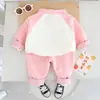 Traje de Primavera y Otoño para Niñas 2025 Nuevo Dibujos Animados Ropa para Bebés y Niños Moda Casual para Bebés Conjunto de Dos Piezas Tendencia