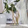 Nova decoração de parede de fundo para sala de estar, quarto, casa, com 12 cabeças, lã de álamo, galhos de árvore, casamento, casamento no local, flor de teto