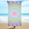 Temu Xiyin Popular Transfronterizo Engrosado Absorbente de Agua Secado Rápido Rayas Arcoíris Microfibra Toalla de Playa Toalla de Baño Venta al por Mayor