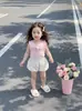 Ropa de Verano 2026 para Niñas, Tops sin Mangas Lindos y Sencillos, Camisetas Lindas para Bebés Niñas, Camisetas Versátiles de Corte Ajustado para Verano, Modernos