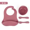 Traje popular para alimentar bebés, juego de nueve piezas de silicona resistente a caídas con plato de rejilla para autoalimentación infantil, con ventosa, fácil de limpiar