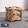 Caja de almacenamiento de malla de madera maciza nórdica caja de almacenamiento grande con tapa caja de almacenamiento para tienda de ropa Mesa B&B mesa de centro caja de almacenamiento