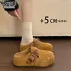 Zapatos Mocasines sin Cordones de Cuero Genuino con Suela Gruesa que Aumentan la Altura Interior para Mujer Birkenstock Estilo Nuevo Otoño 2026 Zapatos Medias Zapatillas Cerradas para Exteriores