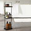 Casa de banho Fitting Rack Casa de banho Sala de estar Dreno Armazenamento rack Moderno Simples Piso Stand-standing Dust-proof Armazenamento de três camadas