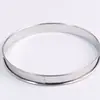 Herramientas para hornear directamente de fábrica, molde para tarta de mousse, tarta de frutas, molde redondo de acero inoxidable con doble curvatura para galletas, venta al por mayor