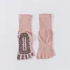 Calcetines de yoga de cinco dedos para mujer, calcetines antideslizantes profesionales para Pilates, calcetines de entrenamiento para otoño e invierno, deportes de interior y fitness, calcetines de dedos separados