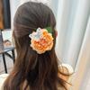 Pinza para el pelo de tela con flores artificiales, Pinza de pico de pato romántica, Accesorio artístico para el pelo de mariposa, Pinza para la raíz del pelo de primavera