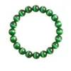 Pulsera de ojo de gato verde oscuro, pulsera de anillo liso, pulsera de piedra lunar, pulsera de cristal para mujer, versátil para estudiantes, disponible al por mayor y dropshipping