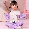 Pijamas nuevos del sudeste asiático para niños, niñas, verano, primavera y otoño, de manga larga, dibujos animados, para niños medianos y grandes, ropa de hogar para niños, venta al por mayor
