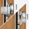 Bloqueador de Puerta Ajustable Portátil Sin Taladro para Habitación de Hotel, Apertura hacia Adentro, Cerradura Antirrobo con Perno Fijo