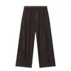 ZA Europa Transfronteiriça Comércio Exterior Roupas Femininas AliExpress Mais Vendido Gola Lapela Temperamento Camisa Solta Conjunto de Calça Wide Leg