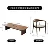 Mesa de Conferencias Moderna Minimalista de Madera Maciza, Escritorio Largo con Tomas de Corriente, Área de Recepción, Juego Grande de Mesa y Sillas para Reuniones