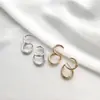 Pendientes de botón de plata s925 de alta gama para mujer, pendientes geométricos irregulares de plata de ley, pendientes versátiles simples que no se decoloran