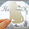 Pingentes de Gato de Madeira Transfronteiriços, Decorações com Gravação e Corte a Laser, Etiquetas Decorativas em Branco Coloríveis de Halloween