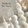 Vela perfumada creativa de espiral de tallo largo transfronteriza, ambiente de alta gama para decoración de bodas y fiestas, regalo navideño, diseño de espiral
