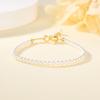 Pulsera de Perlas Shijia para Mujer Verano Lujo Ligero Simple Combinable Hebilla de Tirar Pulsera de Cuentas Retro Francés Pulsera de Lujo Ligero