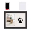 El Más Vendido en Amazon Marco de Fotos Conmemorativo para Mascotas de Madera de 7 y 10 Pulgadas Set de Almohadilla de Tinta Lavable para Huellas de Mano y Pie de Gato Perro Marco Vacío