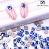 Nova cor mágica azul nail art fundo plano em forma de broca fundo de ouro broca de unhas jóias unhas vara broca broca de vidro