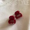 Importado de Corea Vino Tinto Vintage Etiqueta Dorada Ácido Acético Lazo Pinza Lateral Pinza para el Cabello sin Costuras Combinación Perfecta para Niña Mini Pinza de Agarre