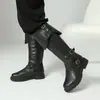 Colección otoño/invierno 2026: Botas de caballero medievales estilo europeo y americano, botas largas retro desgastadas, botas de motocicleta de suela gruesa, cosplay