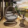 Cadeira Cesto Pendente para Exterior, Cadeira Pendente Ninho de Pássaro Balanço para Casa, Cadeira de Rattan, Balanço Individual/Duplo, Rede para Interior, Sofá Preguiçoso para Varanda