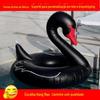 Direto da fábrica 120cm boia de natação cisne negro 0.25mm PVC proteção ambiental animal inflável anel bolha à vista