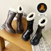 Botas de Moda Otoño/Invierno para Mujer 2026 Nuevo Estilo Versátiles Botas Altas Suela Gruesa Botas de Nieve Cálidas con Forro de Terciopelo Botas Altas