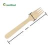 Tenedor de madera desechable biodegradable ecológico de embalaje individual de 160 mm para ensalada para llevar comercial 400 piezas por caja