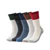 Meias de Trabalho Personalizadas de Baixa Lã Cruzadas para Homens Outono e Inverno Norte Americanas de Seda Reversa Tecidas Longas para Homens