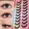 Pestañas Postizas de Diablo Barbie, Pestañas de Cómic, 10 Pestañas Postizas Gruesas para Cosplay, Algodón Natural de una Sola Pieza, Estilo Europeo y Americano