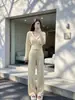 Traje Deportivo Casual Estilo Europeo para Mujer Otoño 2026 Nueva Moda Chic Reductor de Edad Sudadera con Cremallera Doble y Cuello Alto Conjunto de Dos Piezas