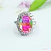 Anillo de Vidrio Colorido Retro Europeo y Americano Ai Yu Banda de Anillo Ajustable Transfronterizo Transmisión en Vivo Venta Caliente Venta al por Mayor S5021511