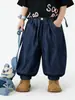 Jeans de Color Sólido para Niños de Verano 2026 Nuevo Estilo Pantalones Jogger con Cintura Elástica Pantalones Largos Casuales de Verano para Niños