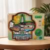 Ciudad Creativa Guochao Imanes de Madera para Refrigerador Pegatinas Magnéticas de Viaje Venta al por Mayor Dibujos Animados Imanes Conmemorativos de Nezha Dominando el Mar