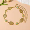 Cadena de Cintura y Cadena Corporal con Relieve de Pluma Turquesa Retro Europea y Americana de Fábrica para Mujer Estilo Étnico Bohemio Venta al por Mayor