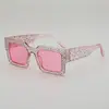 Gafas de Sol Rectangulares Retro para Hombre y Mujer con Adorno de Pedrería Estilo Callejero Gafas de Sol de Estrella Completa Gafas de Sol Retro