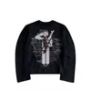 Conjunto de moletom com capuz e calça de moletom com estampa Y2K de manga longa para atacado de comércio exterior transfronteiriço europeu e americano