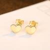 PAG & MAG Aretes Pequeños Lindos para Mujer Aretes de Plata S925 Aretes Simples Coreanos Mini Corazón de Durazno Joyería de Fábrica