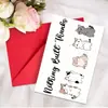 Tarjetas de agradecimiento para compra directa transfronteriza con juego de sobres, se pueden escribir a mano con mensajes y bendiciones, tarjetas de texto plegables