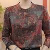 Camiseta Estampada de Nuevo Estilo Otoño e Invierno para Mujer, Moderna y Elegante, Camisa Adelgazante de Manga Larga para Usar por Dentro y por Fuera