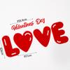 14.02 Día de San Valentín Goma Suave Pareja de Perros Decoración para Pastel Adorno Corazón Rojo Amor Acrílico 2026 Inserto