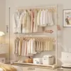 Arara de Roupas de Camada Dupla, Cabideiro, Cabides, Arara de Roupas Simples para Quarto de Casa, Economizador de Espaço, Varal de Roupas