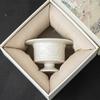 Fabricante Yue Kiln Celadón Porta Incienso Blanco Fragancia Incienso de Agarwood Base Soporte de Incienso de Alta Gama Ornamento Quemador de Sándalo para Sala de Té