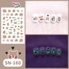 Ricarong nuevos pegatinas completas luminosas para uñas infantiles transfronterizas, animales de dibujos animados, divertidas, autoadhesivas