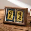 Mini Porta-Retrato de Mesa Song Jin Pintura Caligráfica Núcleo Porta-Retrato Cartão Decorativo Moldura para Fotos Estilo Chinês Ornamentos de Bom Presságio Não