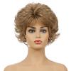 2021 Nuevo Amazon transfronterizo Europeo y Americano peluca moda para mujer flequillo corto oblicuo cabello de fibra química Capucha