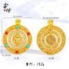 Tienda de oro con oro 999 diamante rotación bendición colgante brújula completa joyería diy moda nacional collar de mujer